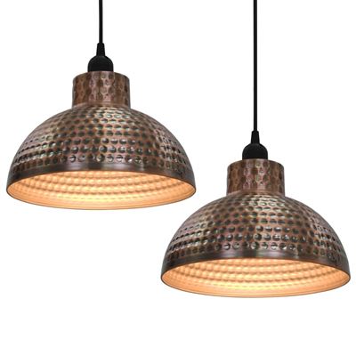 Lámparas Colgantes De Techo Semiesféricas Color Cobre 2 Uds