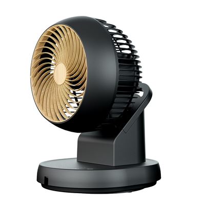 Ventilador De Sobremesa Fabrilamp Urbel Oscilante Y Regulable Con Mando A Distancia 30w Motor Ac 4 Velocidades Negro Y Haya