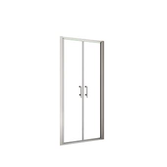 Mampara de Ducha Puerta Abatible Frontal Cristal Templado de 6 MM, 90x185 CM