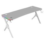 Mesa Ergonómica RGB Mars Gaming MGDXLRGBW, Soportes Extra, 160cm, Blanco