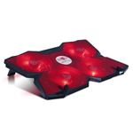 Spirit Of Gamer AirBlade 500 Red PC Cooler - 17 - Ventiladores LED cuádruples - Negro / Rojo