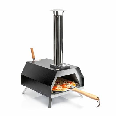 Horno Para Pizza De Pellets Con Accesorios Innovagoods Negro