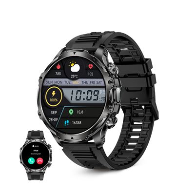 Smartwatch Ksix Venture, Pantalla Xxl Tft 1,85"" , 10 Días, Modos Deporte Y Salud, Llamadas, Asistentes De Voz, Ip68, Negro