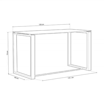 Mesa de Escritorio de Cristal Benetto 120cm.