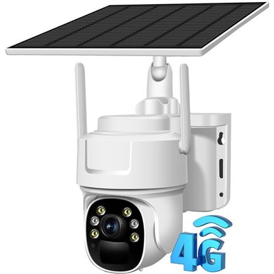 Cámara De Vigilancia Solar 4g Planet Sd4856 Blanca