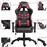 Silla de gaming de cuero sintético color vino tinto_1