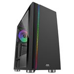 Caja PC ATX Mars Gaming MC8 Negro, Ventilador ARGB 120mm, Ventana Lateral