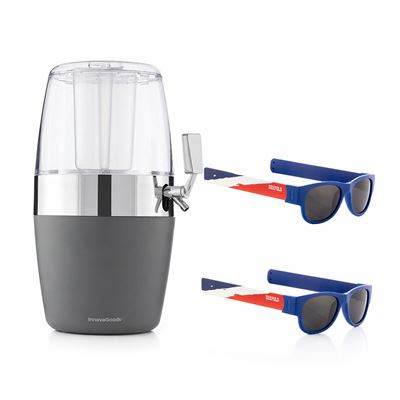 Pack Dispensador De Bebidas Refrigerante Innovagoods 4 L Y 2 Unidades Gafas De Sol Enrollables Sunfold France