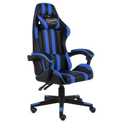 Silla Gaming De Cuero Vidaxl Sintético Negro Y Azul