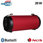 Altavoz Música Universal Bluetooth NGS Roller Tempo Rojo (20W)