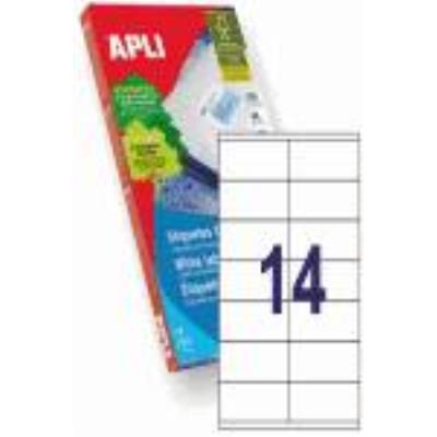 C/100 Hojas Etiquetas Ft/Im 105x42,4 Apli Cantos Rectos