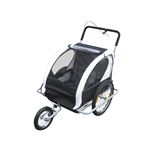 Remolque De Bici para niños con kit footing blanco y negro bcelec 56640001b