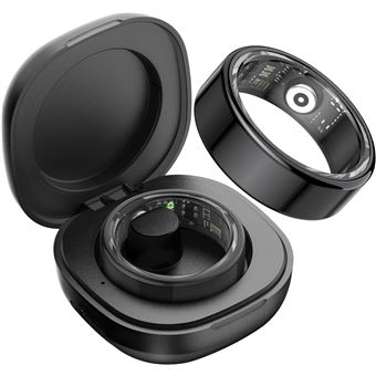 Anillo Inteligente Tracker con Estuche de Carga compatible con iOS y Android ARZOPA Talla 8/57mm Negro - 1