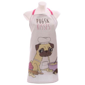 Delantal de Algodón Perro pug Carlino Cocinero