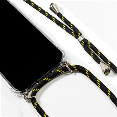 Funda Anti Choque Para Apple IPhone 11 Pro Max con Cuerda Amarillo y Negro  - Fundas y carcasas para teléfono móvil - Los mejores precios