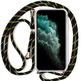 Funda Anti Choque Para Apple IPhone 11 Pro Max con Cuerda Amarillo y Negro  - Fundas y carcasas para teléfono móvil - Los mejores precios