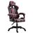 Silla de gaming de cuero sintético color vino tinto_0