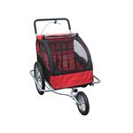 Remolque De Bici para niños con kit footing rojo y negro bcelec 56640001a