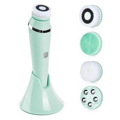 Instrumento De Belleza V 4 En 1 Cepillo De Limpieza Facial Avanzado Turquesa