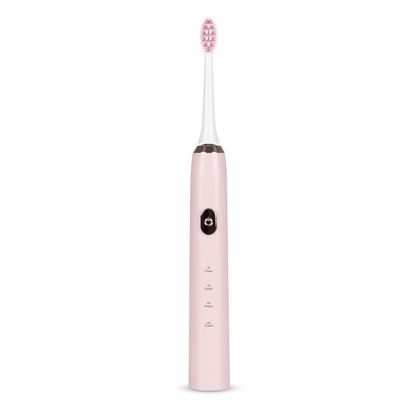Cepillo Dental Eléctrico Sónico Et01. Modos Limpiar, Pulir Y Blanquear. Incluye 2 Cabezales. Dam Rosa Claro