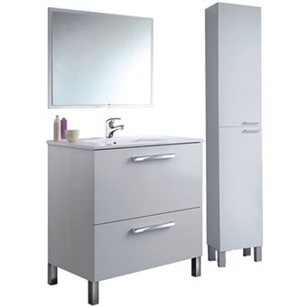 Conjunto Baño completo Premier, Mueble + Columna + Espejo y con Grifería Incluida