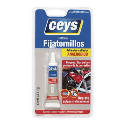 Ceys Adhesivo Fijatornillos sellador resiste golpe y vibraciones blister de 6 unid.