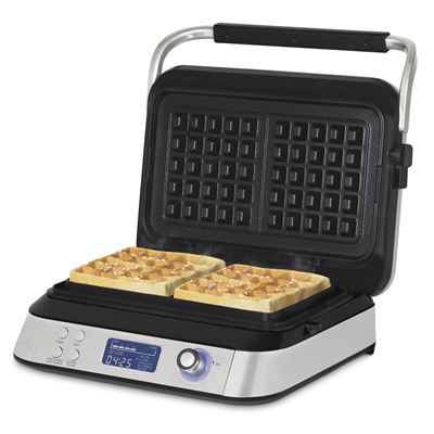 Gofrera Programable Gfx800 H.koenig Programable Pantalla Lcd 5 Programas 7 Niveles De Dorado 1600w Inox
