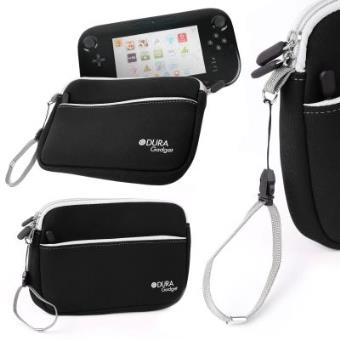 Funda Protectora Negra Para Consola WiiU - Con Bolsillo Externo Y Cuerda De Quita Y Pon - Hecha En Neopreno De Alta Calidad Por DURAGADGET