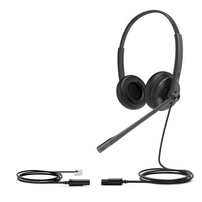 Auricular Binaural Yealink Yhs34 Dual De Banda Ancha Para Teléfono Ip