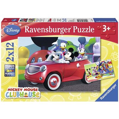 Leroy Merlin Versión en español — puzzle enfant, puzzles 2x12 p, mickey, minnie et leurs amis, disney, dès 3 ans, 07565 - Imagen 2