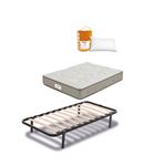 Pack Colchon Flex Visco Airvex Supreme 105x200 + Somier Dormilon con patas + Almohada Lider