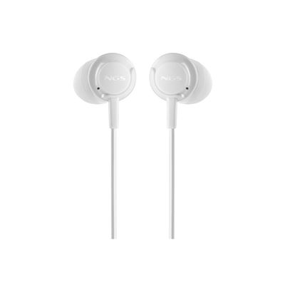 Auriculares De Botón Con Micrófono Cross Step White Ngs Conexión Usb-c.cable 1,2 Blanco
