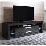 Mueble TV modelo Selma 160x53cm negro con LED RGB