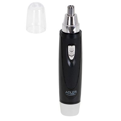 Cortapelos Para Nariz Y Orejas,cuchilla Acero Inox Desmontable, Capucha Protectora Adler Ad2911 Negro/plata