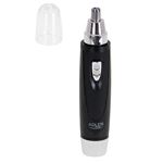 Cortapelos para Nariz y Orejas,Cuchilla Acero Inox Desmontable, Capucha Protectora Adler AD2911 Negro/Plata