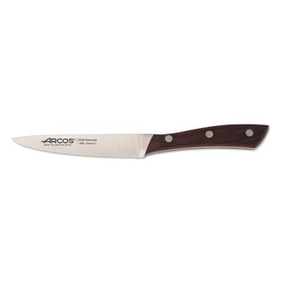 Cuchillo Mondador Arcos Natura 155010 De Acero Nitrum, Mango De Madera De Palisandro Y 10 Cm De Hoja En Estuche