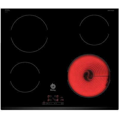 Placa Vitrocerámica Balay 3Eb720Lr 4 Zonas 60Cm 6600W Negro