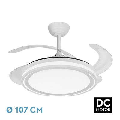 Ventilador De Techo Fabrilamp Dc Bandido Regulable Con Mando A Distancia 59W 3Cct 5900Lm Blanco