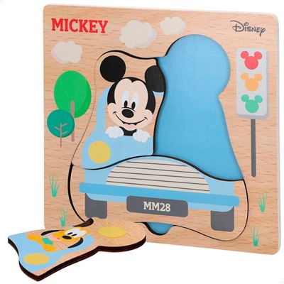 Mickey Mouse Disney Puzzle Baby Madera Eco 21X21 - Imagen 3