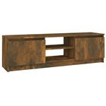 Mueble para TV vidaXL madera contrachapada roble ahumado 120x30x35,5cm