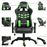 Silla de gaming de cuero sintético verde_1