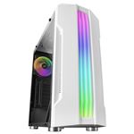 Caja PC ATX Mars Gaming MCK Blanco, Triple Franja LED, Ventilador Trasero 120mm