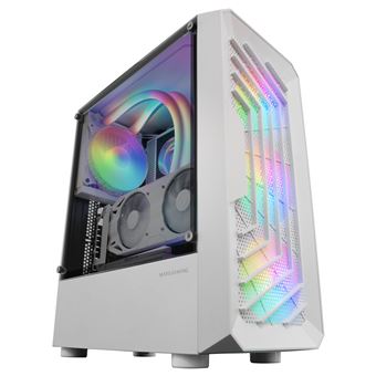 Semitorre ATX Gaming Blanca Mars Gaming MC-TOR Frontal Mesh 3x Ventiladores FRGB - 1