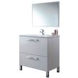 PREMIER Mueble lavabo 1p abat.+1c + espejo + Grifería Incluida con latiguillos