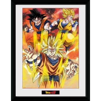 Fotografía enmarcada Dragon Ball Z 3 Gokus 30x40 cm