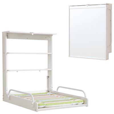 Estante cambiador de pared roba Jungle Baby blanco