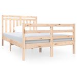 Estructura de cama vidaXL madera maciza 4FT pequeña doble 120x190cm
