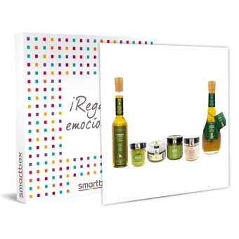 Smartbox - Cesta gourmet a domicilio: sal, vinagre, aliño de sidra, emulsión y mermelada de AOVE Caja regalo Gastronomía