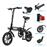 Bicicleta Eléctrica Plegable Dohiker Con Faro LED, Negro_3