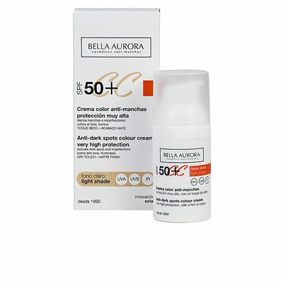 Crema Facial Antimanchas Spf50+ Bella Aurora Cc Cream Tono Claro 30 Ml